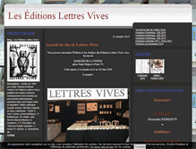 Tablet Screenshot of editions-lettresvives.com